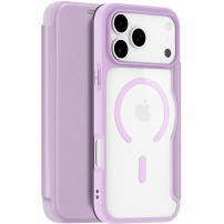 DUX DUCIS Skin X flipové púzdro s MagSafe pre iPhone 17 Pro / 18 Pro - fialové