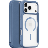 DUX DUCIS Skin X flipové puzdro s MagSafe pre iPhone 17 Pro Max - tmavo modré
