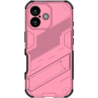Odolný ochranný kryt so stojanom pre iPhone 17 - ružový