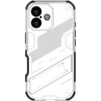 Odolný ochranný kryt so stojanom pre iPhone 17 - biely