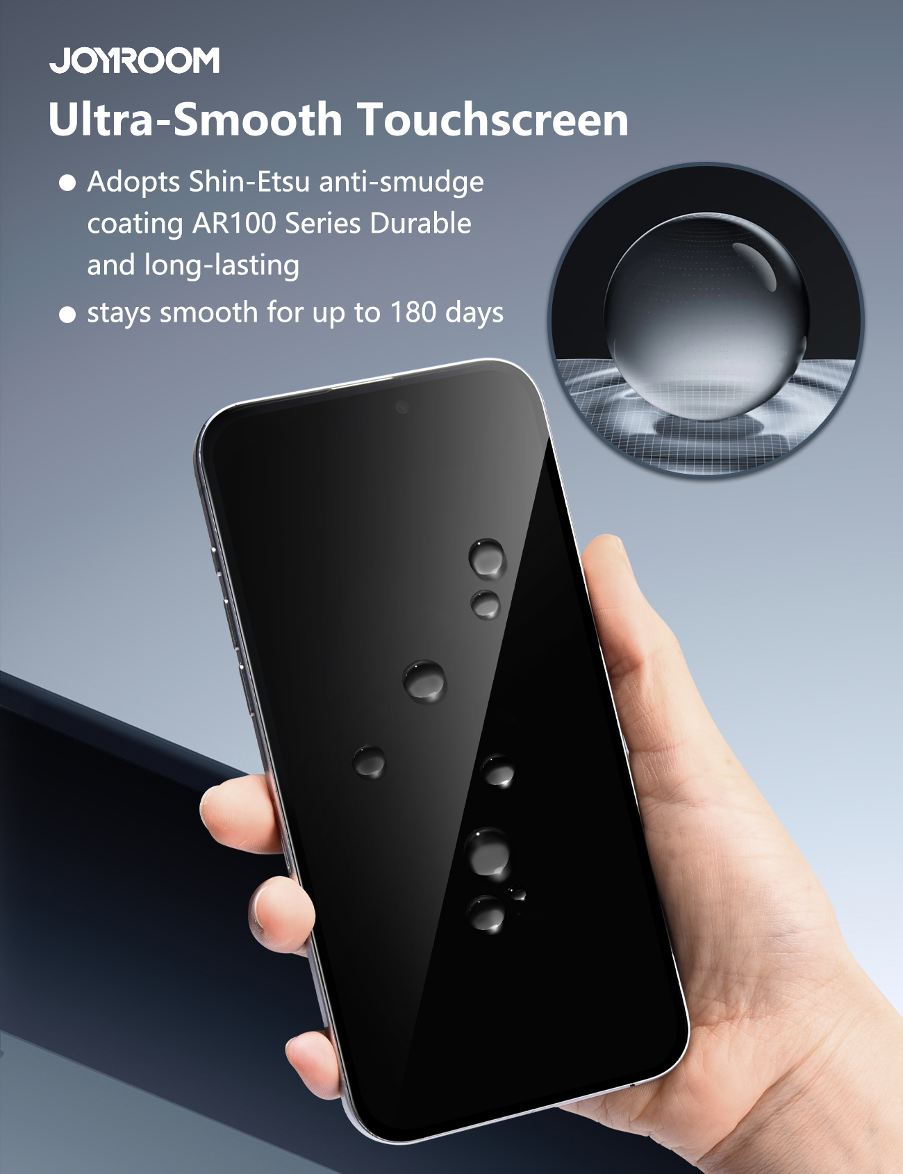 JOYROOM tvrdené 2.5D Anti-Spy sklo s čiernym rámčekom pre iPhone 17 Pro