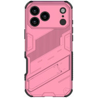 Odolný ochranný kryt so stojanom pre iPhone 17 Pro - ružový