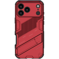Odolný ochranný kryt so stojanom pre iPhone 17 Pro Max - červený