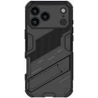Odolný ochranný kryt so stojanom pre iPhone 17 Pro Max - čierny