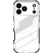 Odolný ochranný kryt so stojanom pre iPhone 17 Pro Max - biely