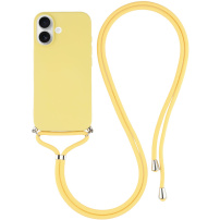 Ochranný kryt so šnúrkou pre iPhone 17 - žltý