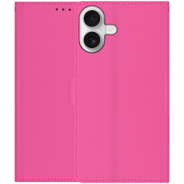 Flipové puzdro z PU kože pre iPhone 17 - fuchsiové