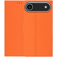 Flipové puzdro z PU kože pre iPhone Air - oranžové