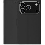 Flipové puzdro z PU kože pre iPhone 17 Pro - čierne