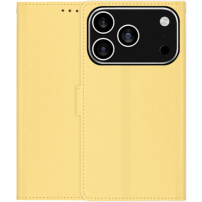 Flipové púzdro z PU kože pre iPhone 17 Pro / 18 Pro - žlté