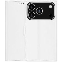 Flipové púzdro z PU kože pre iPhone 17 Pro / 18 Pro - biele