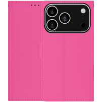 Flipové puzdro z PU kože pre iPhone 17 Pro - fuchsiové