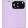 Flipové puzdro z PU kože pre iPhone 17 Pro Max - fialové