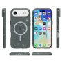 Transparentný kryt s trblietkami a MagSafe pre iPhone Air - sivý