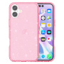 Transparentný kryt s trblietkami pre iPhone 17 - ružový
