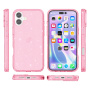 Transparentný kryt s trblietkami pre iPhone 17 - ružový