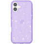 Transparentný kryt s trblietkami pre iPhone 17 - fialový
