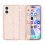 Transparentný kryt s trblietkami pre iPhone 17 - ružovozlatý