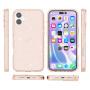 Transparentný kryt s trblietkami pre iPhone 17 - ružovozlatý
