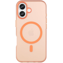 Matný priesvitný kryt s MagSafe pre iPhone 17 - oranžový
