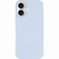 Matný kryt z mäkkého plastu pre iPhone 17 - svetlomodrý