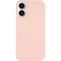 Matný kryt z mäkkého plastu pre iPhone 17 – pieskovo ružový