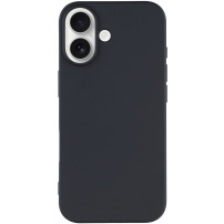 Matný kryt z mäkkého plastu pre iPhone 17 - čierny