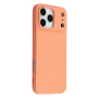 Matný kryt z mäkkého plastu pre iPhone 17 Pro - oranžový