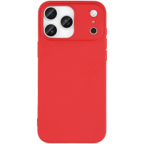Matný kryt z mäkkého plastu pre iPhone 17 Pro Max - červený