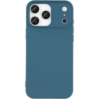 Matný kryt z mäkkého plastu pre iPhone 17 Pro Max - tmavo modrý