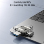 Yesido FL15 4v1 flash disk s konektormi USB-C / Lightning / USB-A / micro USB - 64GB - strieborný