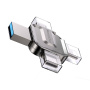 Yesido FL15 4v1 flash disk s konektormi USB-C / Lightning / USB-A / micro USB - 256GB - stříbrný