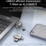 Yesido FL15 4v1 flash disk s konektormi USB-C / Lightning / USB-A / micro USB - 256GB - stříbrný