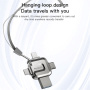 Yesido FL15 4v1 flash disk s konektormi USB-C / Lightning / USB-A / micro USB - 256GB - stříbrný