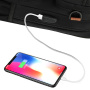 COOLBELL batoh s nastaviteľným popruhom a externým USB portom pre iPad / MacBook do 16" - čierny