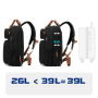 COOLBELL batoh s nastaviteľným popruhom a externým USB portom pre iPad / MacBook do 16" - čierny