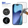 Rurihai matné tvrdené 2.5D sklo s čiernym rámčekom pre iPhone 17 Pro