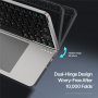 DUX DUCIS OK Fold skladacia bezdrôtová Bluetooth klávesnica s touchpadom a stojanom - sivá