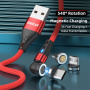 ENKAY 3v1 nabíjací a dátový kábel s vymeniteľnými magnetickými konektormi - USB-A na USB-C / Lightning / micro USB - 1 m - čierny
