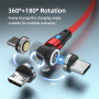 ENKAY 3v1 nabíjací a dátový kábel s vymeniteľnými magnetickými konektormi - USB-A na USB-C / Lightning / micro USB - 1 m - čierny