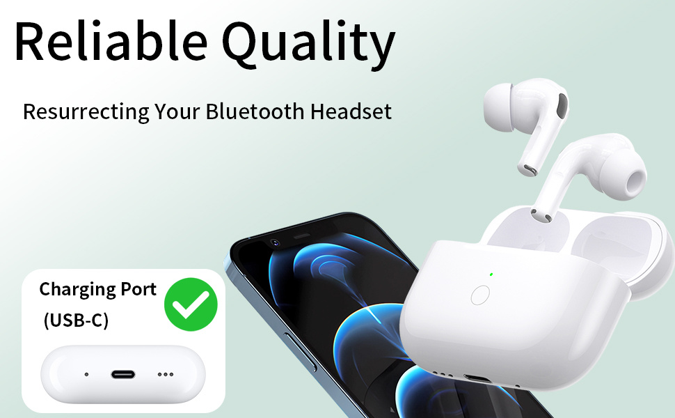 Náhradné nabíjacie puzdro s konektorom USB-C pre AirPods Pro 1 / 2 - biele Náhradné nabíjacie puzdro s konektorom USB-C pre AirPods Pro 1 / 2 - biele