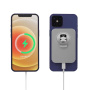 X16 magnetický držiak do auta do ventilačnej mriežky s bezdrôtovým nabíjaním pre iPhone - čierny