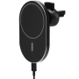 X19 magnetický držiak do auta do ventilačnej mriežky s bezdrôtovým nabíjaním pre iPhone - čierny