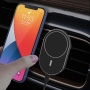 X19 magnetický držiak do auta do ventilačnej mriežky s bezdrôtovým nabíjaním pre iPhone - čierny