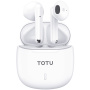 TOTUDESIGN BE-12 bezdrôtové slúchadlá - biela