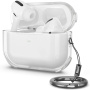 Transparentný obal s karabínou pre AirPods Pro 3 - modrý