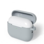 Ochranný silikónový obal s karabínou pre AirPods Pro 3 - sivý