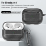 Obal so vzorom karbónových vlákien pre AirPods Pro 3 - čierny