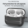 Obal so vzorom karbónových vlákien pre AirPods Pro 3 - čierny