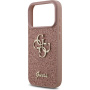 Guess Fixed Glitter 4G Metal Logo trblietavý kryt pre iPhone 17 Pro - ružový
